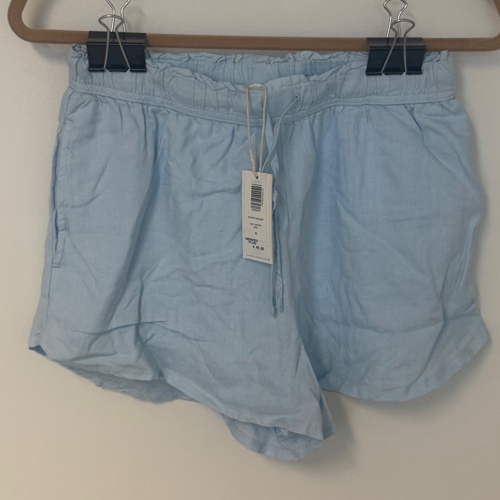 Z Supply The Perfect Linen Shorts Saltwater Small NWT